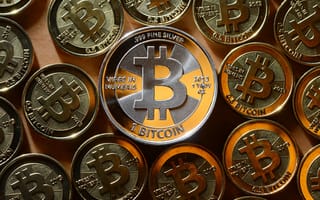 Обои лого, биткоин, монеты, bitcoin, coins