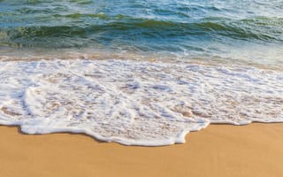 Картинка песок, море, seascape, волны, sea, beach, wave, берег, пляж, лето, summer, sand