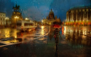 Обои осень, дождь, Санкт-Петербург, ноябрь