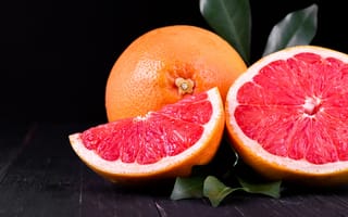 Картинка цитрус, грейпфрут, дольки