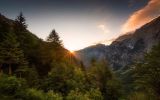 Картинка горы, рассвет, Альпы