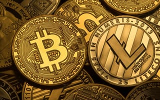Обои лого, bitcoin, монеты, биткоин, coins, litecoin, лайткоин