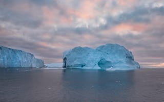 Картинка холод, лед, небо, вода, голубой, зима, море, облака