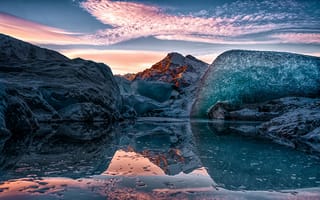 Картинка лёд, Аляска, небо