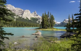 Обои Канада, Maligne Lake, Jasper National Park, Альберта