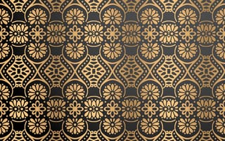 Картинка узор, floral, gold, vintage, орнамент, текстура