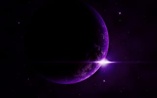 Картинка экзопланета, фиолетовое, космос, звезда