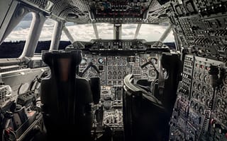 Картинка «Конкорд», приборы, кабина, самолёт, авиация