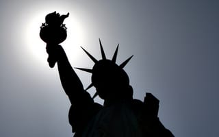 Картинка города, сша, нью-йорк, америка, статуя свободы, символы, памятники