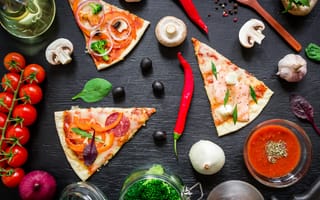 Картинка стол, Pizza, деревянный стол, еда, Tasty, пицца, Italian