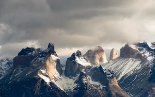 Картинка Южная Америка, Патагония, тучи, горы Анды