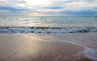 Картинка песок, море, wave, seascape, пляж, sea, sand, summer, лето, beach, волны