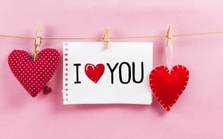 Обои любовь, hearts, red, I love You, valentine's day, love, romantic, сердечки, сердце