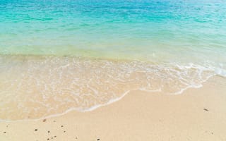 Картинка песок, море, sand, summer, sea, blue, волны, beach, wave, лето, пляж