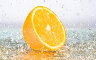 Картинка вода, Апельсин