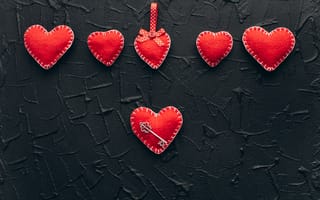 Картинка любовь, love, gift, key, hearts, romantic, red, сердце, valentine's day