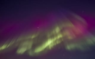 Обои Aurora Borealis, ночь, северное сияние, звезды