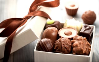 Картинка шоколад, gift, конфеты, коробка, sweet, бантик, подарок, chocolate, candy