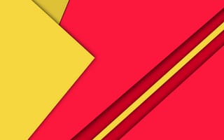 Картинка Android, Yellow, Lines, Material, Abstractions, Red, Angles, Lollipop, Triangles, 5.0, Design