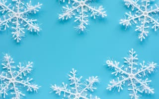 Картинка зима, winter, голубой, снежинки, snowflakes, Christmas, blue