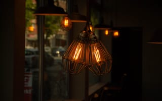 Картинка Кафе, Лампы накаливания, Германия, Лампы