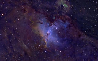 Картинка туманность, созвездие, космос, Орёл, мироздание, звёзды, NGC 6611, пространство