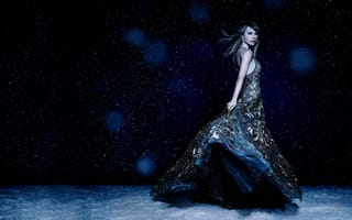 Картинка Taylor Swift, платье, снег, Тейлор Свифт, Cosmopolitan