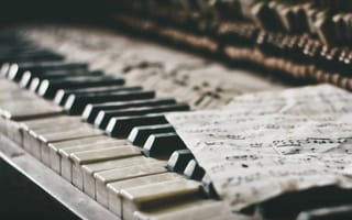 Картинка пианино, музыка, ноты