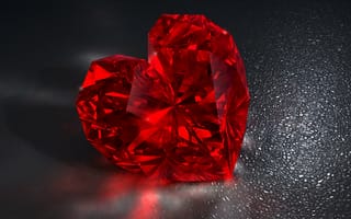 Картинка diamond, бриллиант, brilliant, heart, сердце, jem, red