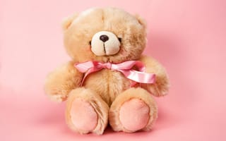 Картинка Teddy, toy, bear, мишка, игрушка, cute, pink, плюшевый