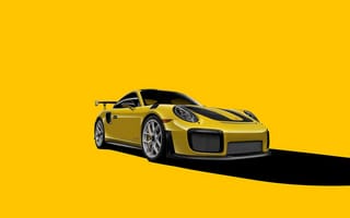 Картинка Porsche, GT2, VAG, Yellow, Backgraund