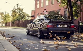 Картинка Autumn, Car, E36, Листья, Осень, БМВ, Stance, BMW