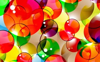 Обои colorful, abstract, пузыри, bubbles