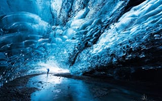 Картинка Kenji Yamamura, photographer, человек, пещера, лёд