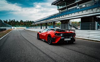 Картинка Ferrari, GTB, 2018, суперкар, вид сзади, 488, FPlus Corsa, Pogea Racing