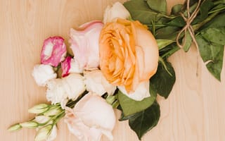 Картинка цветы, розы, eustoma, roses, flowers, эустома, pink