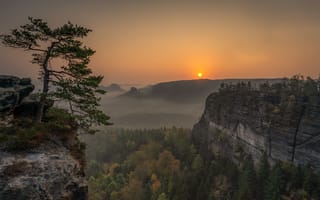 Картинка закат, горы, природа