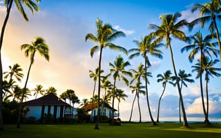 Картинка hawaii, pacific ocean, kauai, tree, summer, palm
