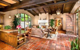 Картинка luxury, living room, ranch, santa fe