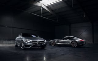 Картинка Mercedes-Benz, Cars, AMG, S Class, Angar, Smoke, Automotive, GT, German