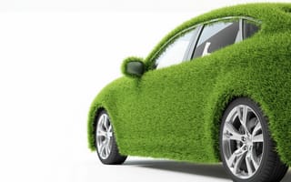 Картинка автомобиль, машина, зеленый, транспорт, трава