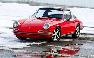 Картинка 1969, Porsche, тарга, классика, Targa, порше, зима, 911