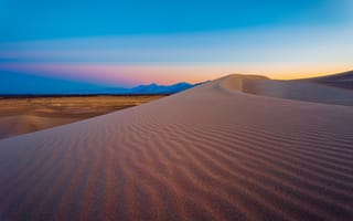 Картинка armagosa dunes, sunset, usa, nevada, sand, mountain
