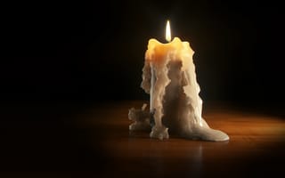 Обои пламя, арт, Daniel Klepek, candle, воск, свеча