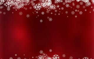 Обои зима, snowflakes, red, winter, Christmas, snow, снежинки, красный, снег, frame