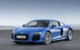 Картинка 2015, V10, синий, R8, ауди, Audi