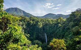 Картинка Природа, Лес, Коста-Рика, Джунгли, Пейзаж, Водопад