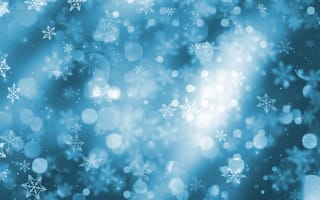Картинка зима, снег, снежинки, snowflakes, blue, Christmas, snow, winter