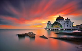 Картинка straits mosque, malacca, malaysia
