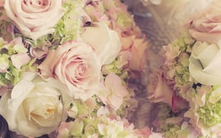 Картинка bouquet, wedding, розы, цветы, roses, flowers, букет, свадьба